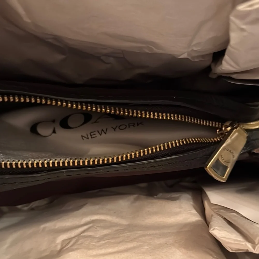 Coach Black leather and coated canvas Brown Women's Bag NWT - Picture 13 of 15